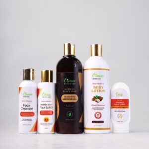 Enam Skincare set with Black soap and face cleanser